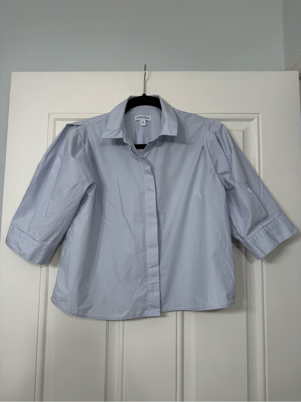 Nordstrom Light Blue Button-Up Blouse